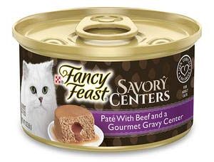 Fancy Feast 12-Pack Cans Savory Centers Beef Canned Cat Food,12-3 OZ CANS