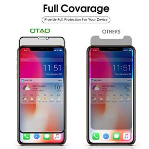 OTAO Privacy Screen Protector for iPhone 11 Pro Max/iPhone Xs Max 6.5 Inch True 28°Anti Spy Tempered Glass Full-Coverage (2-pack)