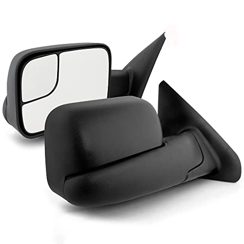 Acanii - Telescoping Towing Extend Flip Up Power Heat Mirrors Passenger+Driver For 2002-2008 RAM 1500/03-09 2500 3500