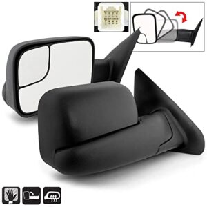 Acanii - Telescoping Towing Extend Flip Up Power Heat Mirrors Passenger+Driver For 2002-2008 RAM 1500/03-09 2500 3500