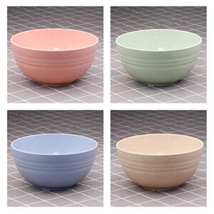 DUOLUV Unbreakable Cereal Bowls - Wheat Straw Fiber Lightweight Bowl Sets 4 - Dishwasher & Microwave Safe - for,Rice,Soup Bowls (24 OZ)