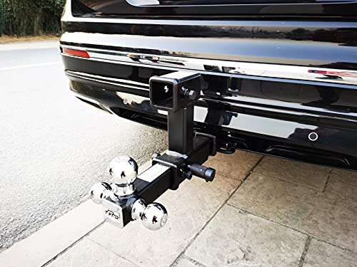 TOPTOW 64131 Dual Hitch Extension, 2 inch Towing Receivers, Extends Adjustable Length, 4,000lbs