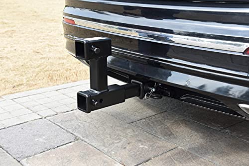 TOPTOW 64131 Dual Hitch Extension, 2 inch Towing Receivers, Extends Adjustable Length, 4,000lbs