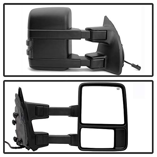 ACANII - For 1999-20 07 Ford F250/F350/F450 SuperDuty Telescoping Power Heat SMOKE LED Signal Towing Mirrors Left+Right