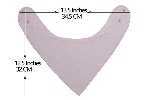 Maiwa Bandana Snap Drool Bibs for Baby Girls for Drooling eating Teething for 8 Pack