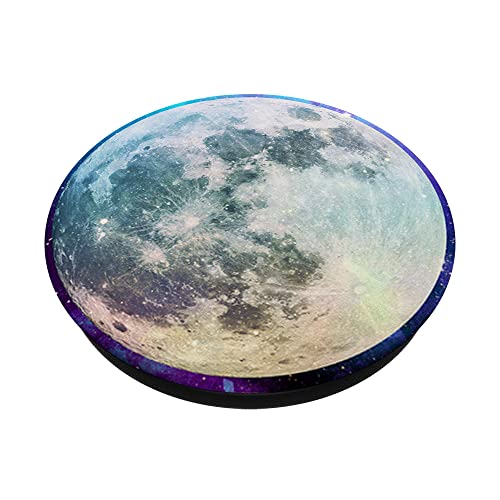 Moon Lunar Surface Full Space Galaxy Gray Green White PopSockets Swappable PopGrip