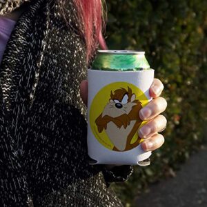 Looney Tunes Taz Can Cooler - Drink Sleeve Hugger Collapsible Insulator - Beverage Insulated Holder