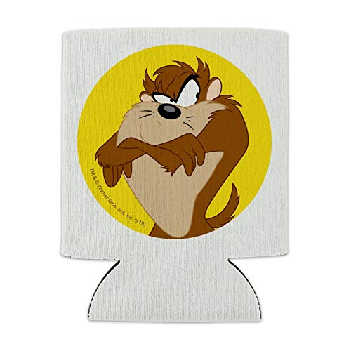 Looney Tunes Taz Can Cooler - Drink Sleeve Hugger Collapsible Insulator - Beverage Insulated Holder