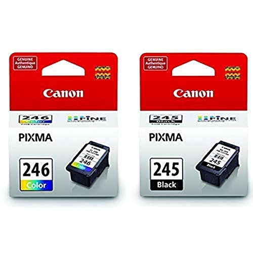 Canon CL-246 Color Ink Cartridge, Compatible MX490, MX492, MG3020,MG2920,MG2924, iP2820,MG2525 and MG2420 and PG-245 Black Ink Cartridge