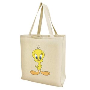 looney tunes tweety bird grocery travel reusable tote bag