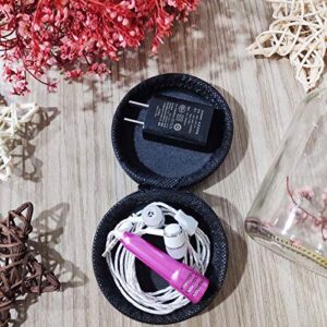 6PACK Portable Round Earphone Carrying Case Mini Pouch Storage for Smartphone Earphone Bluetooth Headset Storage Bags