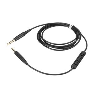 tobysome replacement headphones inline mic remote audio cable compatible with for bose soundtrue soundlink qc25 qc35 oe2 volume control cord line headphones (black mic)
