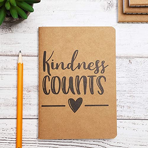 Kindness Counts Kraft Pocket Journals, Bulk Journals for Kids (4 x 5.75 in, 24 Pack)