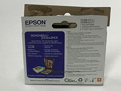 Epson T312XL220 Claria Photo HD Cyan High Capacity Cartridge Ink & T312XL420 Claria Photo HD Yellow High Capacity Cartridge Ink