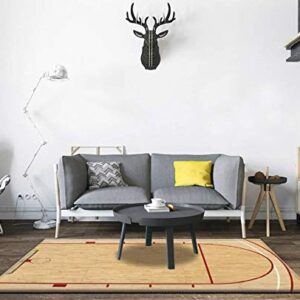 Home Area Runner Rug Pad an Aerial View Above Half of one end of a Basketball Court Thickened Non Slip Mats Doormat Entry Rug Floor Carpet for Living Room Indoor Outdoor Throw Rugs