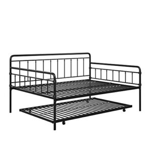 DHP Winston Metal Trundle, Full Size Spfa Bed Frame, Black Daybeds,