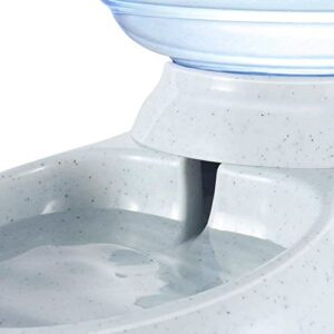 Pet Water Dispenser Station - 1 Gal Replenish Pet Waterer for Dog Cat Animal Automatic Gravity Water Drinking Fountain Bottle Bowl Dish Stand