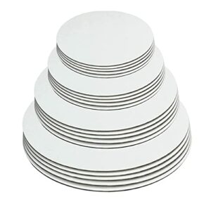 white round greaseproof cake boards – cake circle base, 6/8/10/12 inch, 5 of each size
