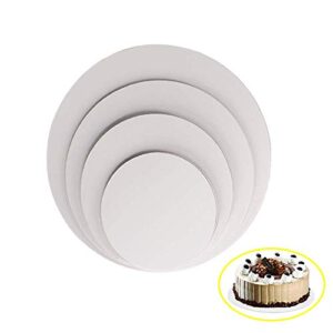 White Round Greaseproof Cake Boards – Cake Circle Base, 6/8/10/12 inch, 5 of Each Size