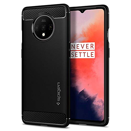 Spigen Rugged Armor Designed for OnePlus 7T Case (2019) - Matte Black