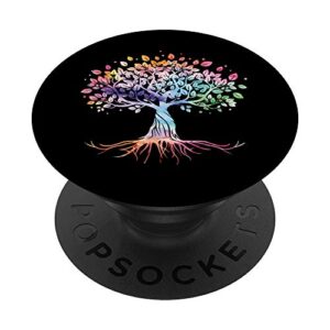 colorful life is really good vintage unique tree art gift popsockets popgrip: swappable grip for phones & tablets