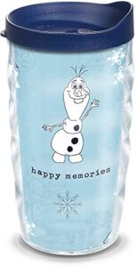 tervis disney - frozen 2 - olaf made in usa double walled insulated tumbler cup keeps drinks cold & hot, 10oz wavy, classic