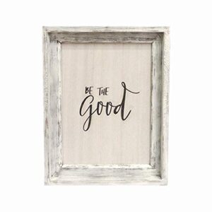 paris loft be the good rustic wood sign decor, white washed wooden framed farmhouse wall decor |wall signs
