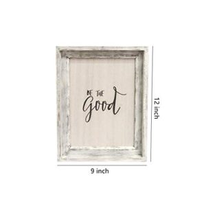 Paris Loft Be The Good Rustic Wood Sign Decor, White Washed Wooden Framed Farmhouse Wall Decor |Wall Signs