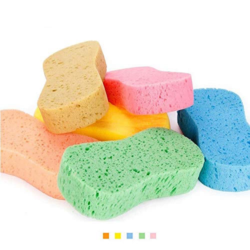 Car Wash Sponges,Large Cleaning Sponges Pad,5Pcs Size 23x11x4.5CM,Mix Colors Cleaning Washing Sponges for Kitchen with Vacuum Compressed Packing