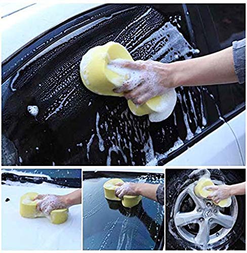 Car Wash Sponges,Large Cleaning Sponges Pad,5Pcs Size 23x11x4.5CM,Mix Colors Cleaning Washing Sponges for Kitchen with Vacuum Compressed Packing