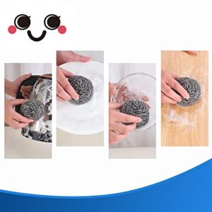 Dr.WOW 6 Pack Stainless Steel Sponges，Extra Large Magic Sponge Pad,Steel Wool Scrubber for Kitchens, Bathroom, Floor Cleaning