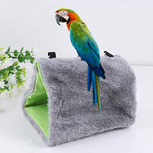 POPETPOP Bird Bed - Plush Snuggle Bird Hammock Hanging Snuggle Cave Happy Hut Bird Parrot Hideaway Bird Sleeping Tent