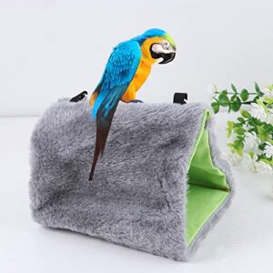 POPETPOP Bird Bed - Plush Snuggle Bird Hammock Hanging Snuggle Cave Happy Hut Bird Parrot Hideaway Bird Sleeping Tent