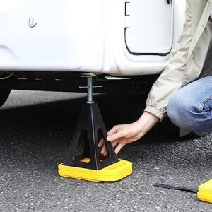 Homeon Wheels Plastic Stabilizer Stack Jacks for RV, Travel Trailers, Pop-Up Camper, Cars or Boats,Can Support Up to 6610 lbs, Extends to 17 inches (4 Packs)