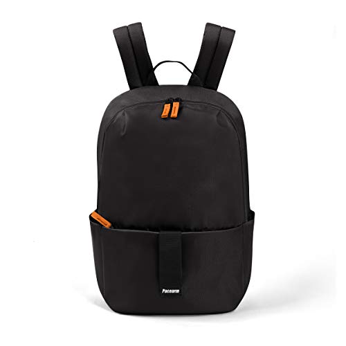 PaceArm Small Backpack 20L Basic Backpack, Simple Classic Casual Daypack (Black)