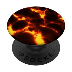 lava fire rock pattern popsockets popgrip: swappable grip for phones & tablets