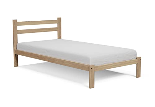 Amazonas Twin Bed Solid Pine Wooden Single Bed Unfinished With Slats ...