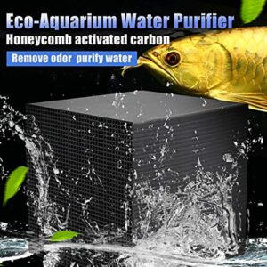 eco-aquarium water purifier cube filter activated carbon ultra strong filtration and absorption for aquarium,ponds,fish tank, water tank, water purification