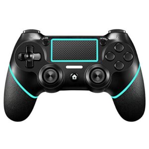 ps4 controller【upgraded version】 orda wireless gamepad for playstation 4/pro/slim/pc(7/8/8.1/10) with motion motors and audio function, mini led indicator, usb cable and anti-slip - berry blue