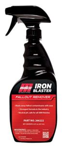 malco iron blaster fallout remover - dissolves contaminants from vehicles such as rail dust, industrial fallout and iron deposits/restores paint to a bright finish / 22 oz. (266222)