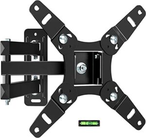 full motion tv wall mount tv bracket with 360°rotation, juststone swivel tilt extension tv mount fits most 13-45 inch tvs & monitors, max vesa 200x200mm, holds up to 55lbs/25kg