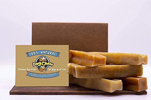 Tibetan Dog Chew – All Natural Yak Cheese Chew Bones, A Healthy Treat to Keep Your Dog Busy and Entertained for Hours, for Aggressive Chewers, Limited Ingredients, No Chemicals (1 Pound, Large)