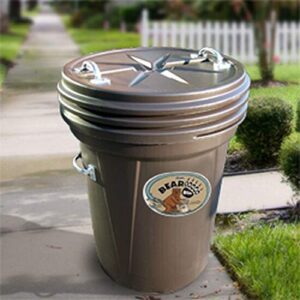 30 gallon bearicuda basic bear-resistant trash can with screw-top lid is airtight to seal in odors