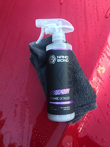 Nano Bond Ceramic Coating Spray Detailer, Spray Wax for Car, Quick Waterless Wash, Hydrophobic Top Coat, Professional Grade Sealant Polish for Cars, Rvs, Motorcycles, Boats, and Atvs, 16oz