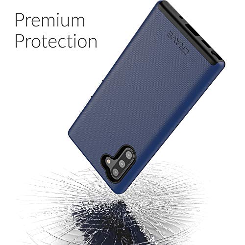 Crave Note 10 Case, Dual Guard Protection Series Case for Samsung Galaxy Note 10 - Navy