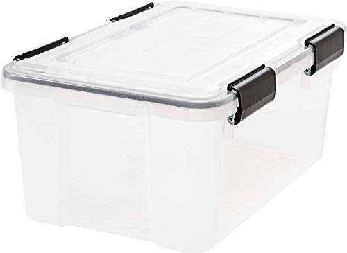 IRIS Weathertight Storage Box, 19 Quart - Clear, WEATHERTIGHT Storage Seal on Storage Tote is The Ideal Way to Keep stored Contents Clean and Dry. by IRIS USA Inc