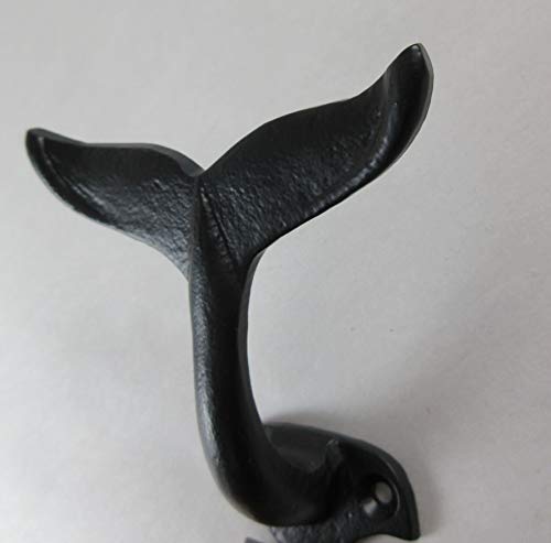 UD Cast Iron Whale Tail Hook Nautical Decor