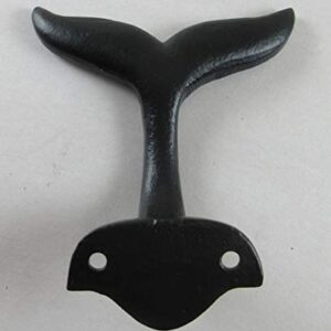 UD Cast Iron Whale Tail Hook Nautical Decor