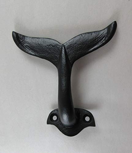 UD Cast Iron Whale Tail Hook Nautical Decor