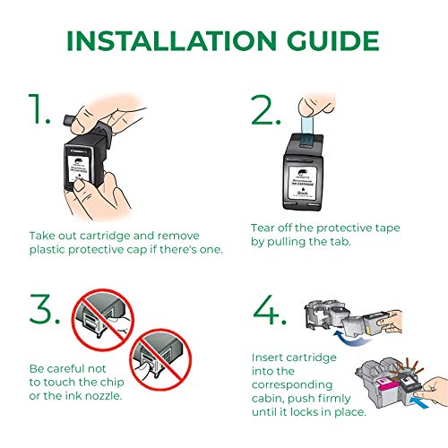 COLORETTO Remanufactured Printer Ink Cartridge Replacement for HP 61XL to use with Envy 4500 5530 5535 Deskjet 1510 1512 3050 3050A Officejet 2620 4630 (1 Black+1 Color) Combo Pack